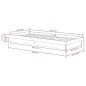 vidaXL Estructura de cama madera maciza marrón miel 100x200 cm vidaXL Estructura de cama madera maciza marrón miel 100x200 cm