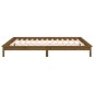 vidaXL Estructura de cama con LED madera maciza marrón miel 180x200 cm vidaXL Estructura de cama con LED madera maciza marrón miel 180x200 cm