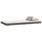 vidaXL Estructura de cama madera maciza de pino gris 100x200 cm vidaXL Estructura de cama madera maciza de pino gris 100x200 cm