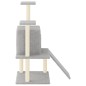 vidaXL Rascador para gatos con postes de sisal gris claro 110 cm vidaXL Rascador para gatos con postes de sisal gris claro 110 cm