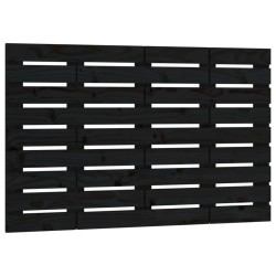 vidaXL Cabecero de cama de pared madera maciza pino negro 81x3x63 cm