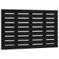 vidaXL Cabecero de cama de pared madera maciza pino negro 81x3x63 cm