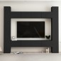vidaXL Set de muebles de salón TV 8 piezas madera ingeniería negro