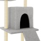 vidaXL Rascador para gatos con postes de sisal gris claro 110 cm vidaXL Rascador para gatos con postes de sisal gris claro 110 cm