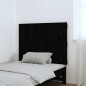 vidaXL Cabecero de cama pared madera maciza pino negro 82,5x3x60 cm vidaXL Cabecero de cama pared madera maciza pino negro 82,5x3x60 cm