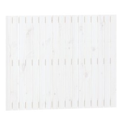 vidaXL Cabecero de cama de pared madera maciza pino blanco 108x3x90 cm