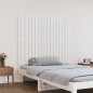 vidaXL Cabecero de cama de pared madera maciza pino blanco 108x3x90 cm vidaXL Cabecero de cama de pared madera maciza pino blanco 108x3x90 cm