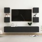 vidaXL Set de muebles de salón TV 6 pzas madera de ingeniería negro vidaXL Set de muebles de salón TV 6 pzas madera de ingeniería negro