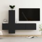 vidaXL Set de muebles de salón TV 3 pzas madera de ingeniería negro vidaXL Set de muebles de salón TV 3 pzas madera de ingeniería negro