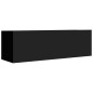 vidaXL Set de muebles de salón TV 3 pzas madera de ingeniería negro vidaXL Set de muebles de salón TV 3 pzas madera de ingeniería negro