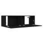 vidaXL Set de muebles de salón TV 3 pzas madera de ingeniería negro vidaXL Set de muebles de salón TV 3 pzas madera de ingeniería negro