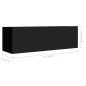 vidaXL Set de muebles de salón TV 3 pzas madera de ingeniería negro vidaXL Set de muebles de salón TV 3 pzas madera de ingeniería negro
