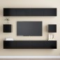 vidaXL Set de muebles de salón TV 6 piezas madera ingeniería negro vidaXL Set de muebles de salón TV 6 piezas madera ingeniería negro