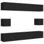 vidaXL Set de muebles de salón TV 6 piezas madera ingeniería negro vidaXL Set de muebles de salón TV 6 piezas madera ingeniería negro
