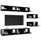 vidaXL Set de muebles de TV salón 6 piezas madera contrachapada negro vidaXL Set de muebles de TV salón 6 piezas madera contrachapada negro