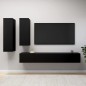 vidaXL Set de muebles de TV salón 4 piezas madera contrachapada negro