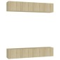 vidaXL Juego de muebles de salón 4 piezas roble Sonoma 80x30x30 cm vidaXL Juego de muebles de salón 4 piezas roble Sonoma 80x30x30 cm