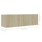 vidaXL Juego de muebles de salón 3 piezas roble Sonoma