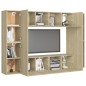 vidaXL Juego de muebles de salón 8 piezas roble Sonoma vidaXL Juego de muebles de salón 8 piezas roble Sonoma