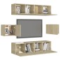 vidaXL Juego de muebles de salón 6 piezas roble Sonoma vidaXL Juego de muebles de salón 6 piezas roble Sonoma