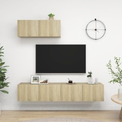 vidaXL Juego de muebles de salón 2 piezas roble Sonoma