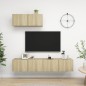 vidaXL Juego de muebles de salón 2 piezas roble Sonoma