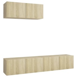 vidaXL Juego de muebles de salón 2 piezas roble Sonoma