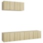 vidaXL Juego de muebles de salón 2 piezas roble Sonoma