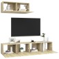 vidaXL Juego de muebles de salón 2 piezas roble Sonoma