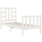 vidaXL Estructura de cama individual con cabecero madera maciza blanco vidaXL Estructura de cama individual con cabecero madera maciza blanco