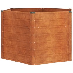 vidaXL Arriate oxidado de acero corten 129x129x77 cm