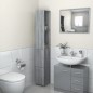 vidaXL Mueble de baño madera de ingeniería gris Sonoma 25x26,5x170 cm vidaXL Mueble de baño madera de ingeniería gris Sonoma 25x26,5x170 cm