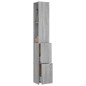 vidaXL Mueble de baño madera de ingeniería gris Sonoma 25x26,5x170 cm vidaXL Mueble de baño madera de ingeniería gris Sonoma 25x26,5x170 cm