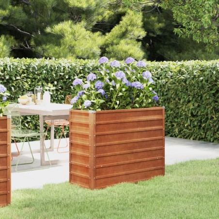vidaXL Arriate oxidado de acero corten 100x40x77 cm
