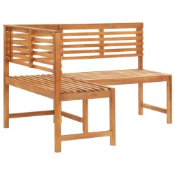 vidaXL Banco de esquina de jardín 140 cm madera maciza de acacia