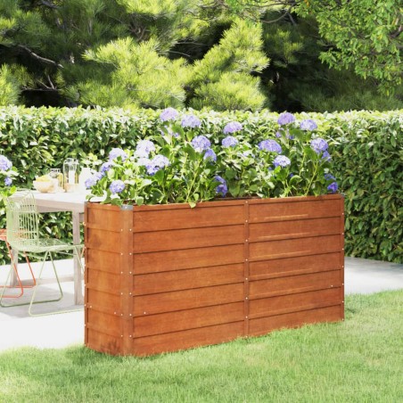 vidaXL Arriate oxidado de acero corten 160x40x77 cm