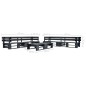 vidaXL Set de muebles de jardín de palets 6 piezas madera negro vidaXL Set de muebles de jardín de palets 6 piezas madera negro