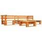 vidaXL Set muebles de palés de jardín 4 pzas madera marrón miel vidaXL Set muebles de palés de jardín 4 pzas madera marrón miel