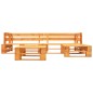 vidaXL Set muebles de palés de jardín 4 pzas madera marrón miel vidaXL Set muebles de palés de jardín 4 pzas madera marrón miel
