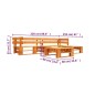 vidaXL Set muebles de palés de jardín 4 pzas madera marrón miel vidaXL Set muebles de palés de jardín 4 pzas madera marrón miel