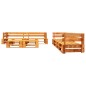 vidaXL Set de muebles de palets de jardín 6 piezas madera marrón miel