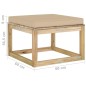 vidaXL Reposapiés de jardín con cojín madera de pino impregnada verde vidaXL Reposapiés de jardín con cojín madera de pino impregnada verde