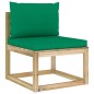 vidaXL Set de muebles de jardín 9 piezas con cojines madera impregnada