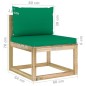 vidaXL Set de muebles de jardín 9 piezas con cojines madera impregnada