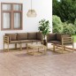 vidaXL Juego de muebles de jardín 6 piezas con cojines taupe vidaXL Juego de muebles de jardín 6 piezas con cojines taupe
