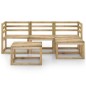 vidaXL Set de muebles de jardín 5 pzas madera de pino impregnada verde vidaXL Set de muebles de jardín 5 pzas madera de pino impregnada verde