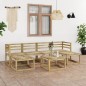 vidaXL Set de muebles de jardín 7 pzas madera de pino impregnada verde vidaXL Set de muebles de jardín 7 pzas madera de pino impregnada verde