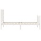 vidaXL Estructura de cama individual con cabecero madera maciza blanco vidaXL Estructura de cama individual con cabecero madera maciza blanco