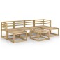 vidaXL Set de muebles de jardín 7 pzas madera de pino impregnada verde vidaXL Set de muebles de jardín 7 pzas madera de pino impregnada verde