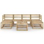 vidaXL Set de muebles de jardín 7 pzas madera de pino impregnada verde vidaXL Set de muebles de jardín 7 pzas madera de pino impregnada verde